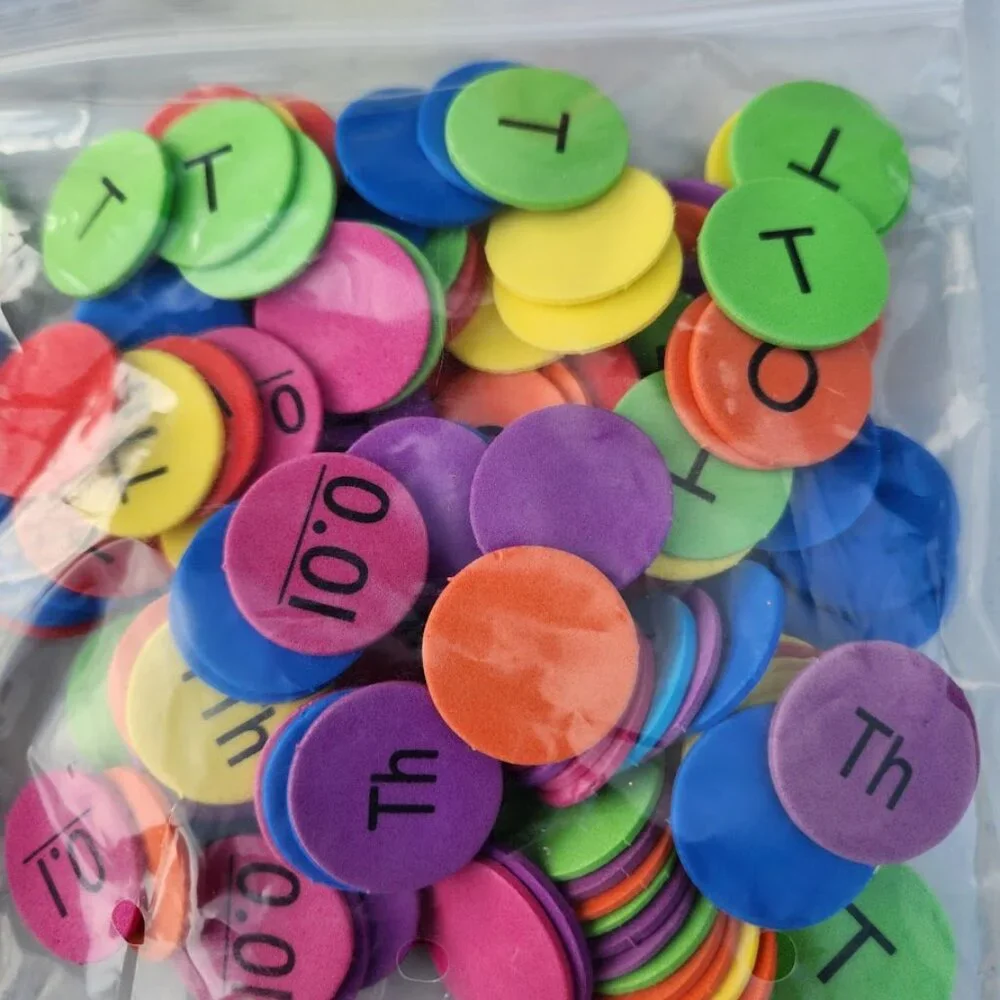 Lakeshore Foam Place Value Disks Discs Counters Classroom Set Educational Math M